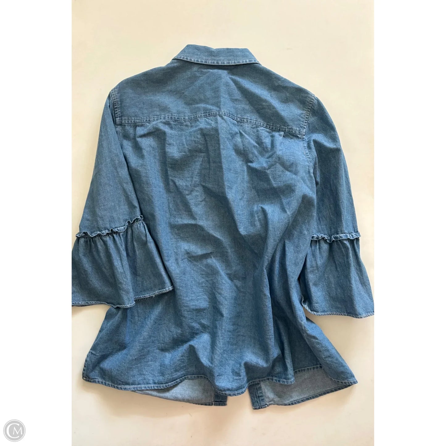 Top Long Sleeve By Draper James In Blue, Size: 12