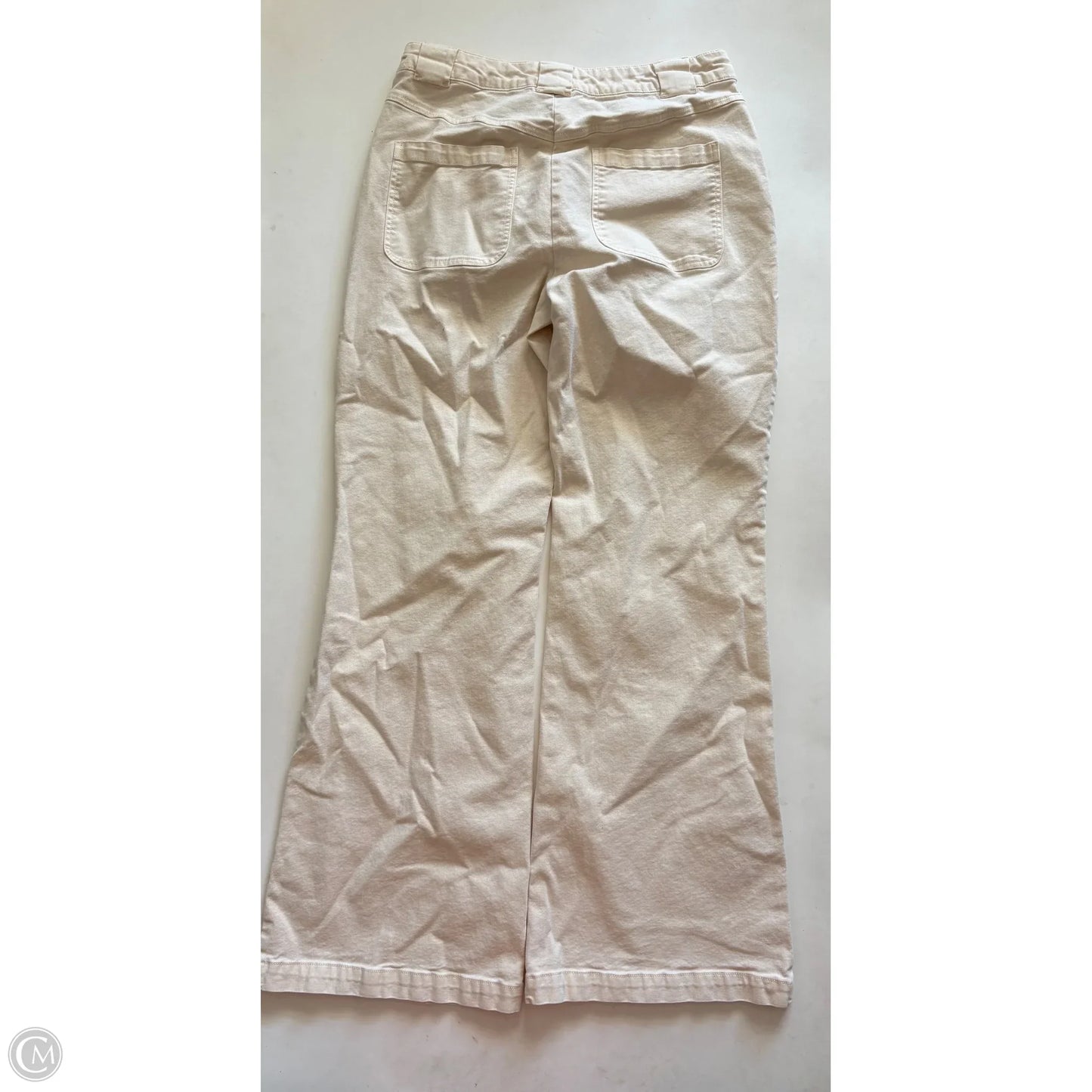Jeans Wide Leg By Young Fab & Broke In Cream, Size: S