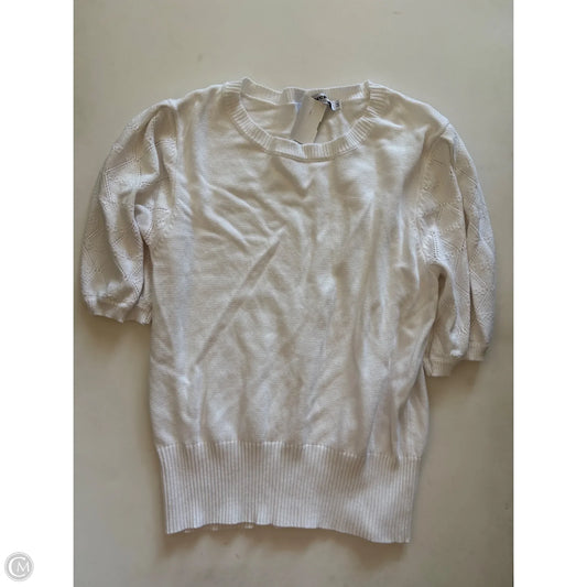 Sweater Short Sleeve By Murmurey In White, Size: M