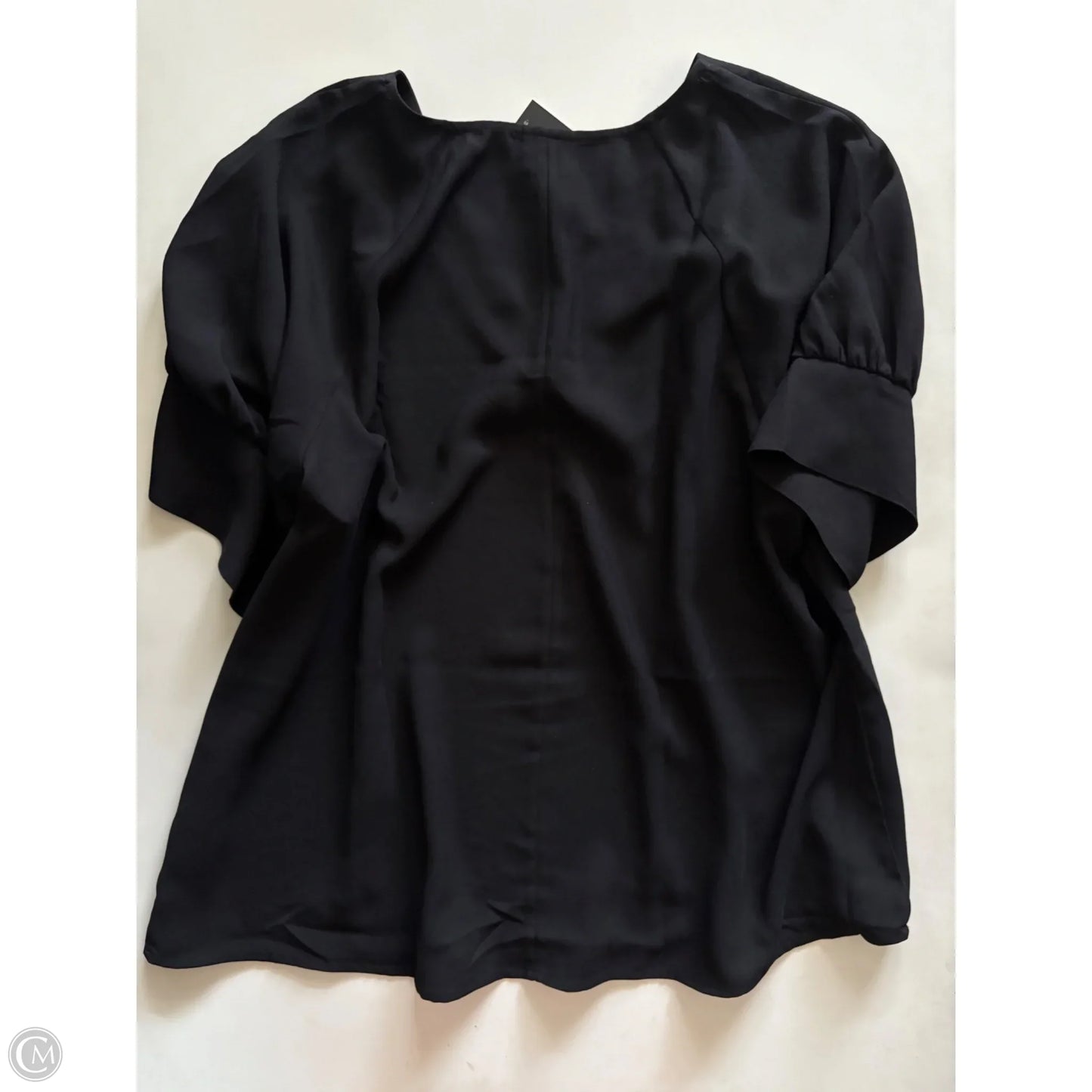Blouse Short Sleeve By Worthington In Black, Size: Xl