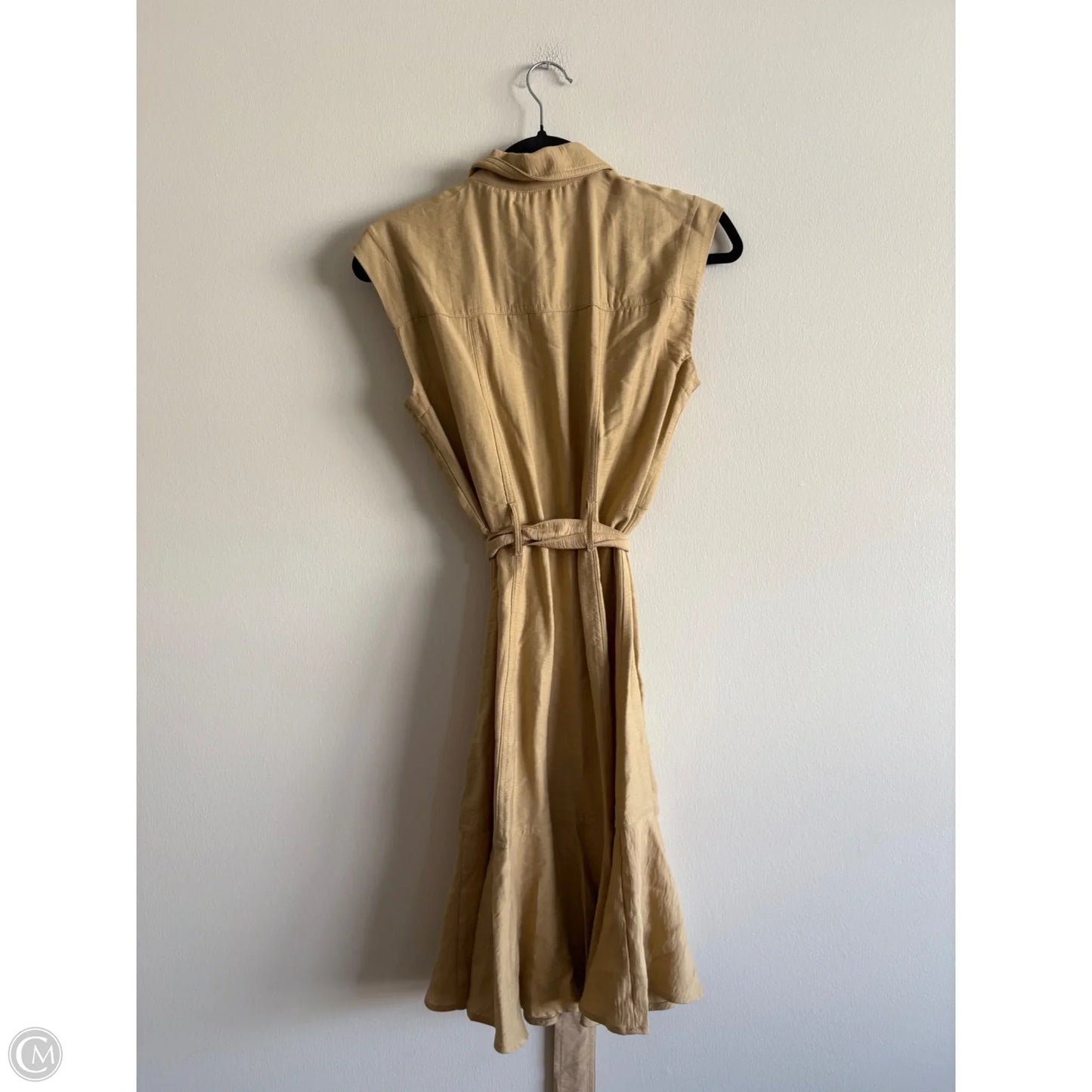 Dress Casual Midi By En Focus In Tan, Size: 8