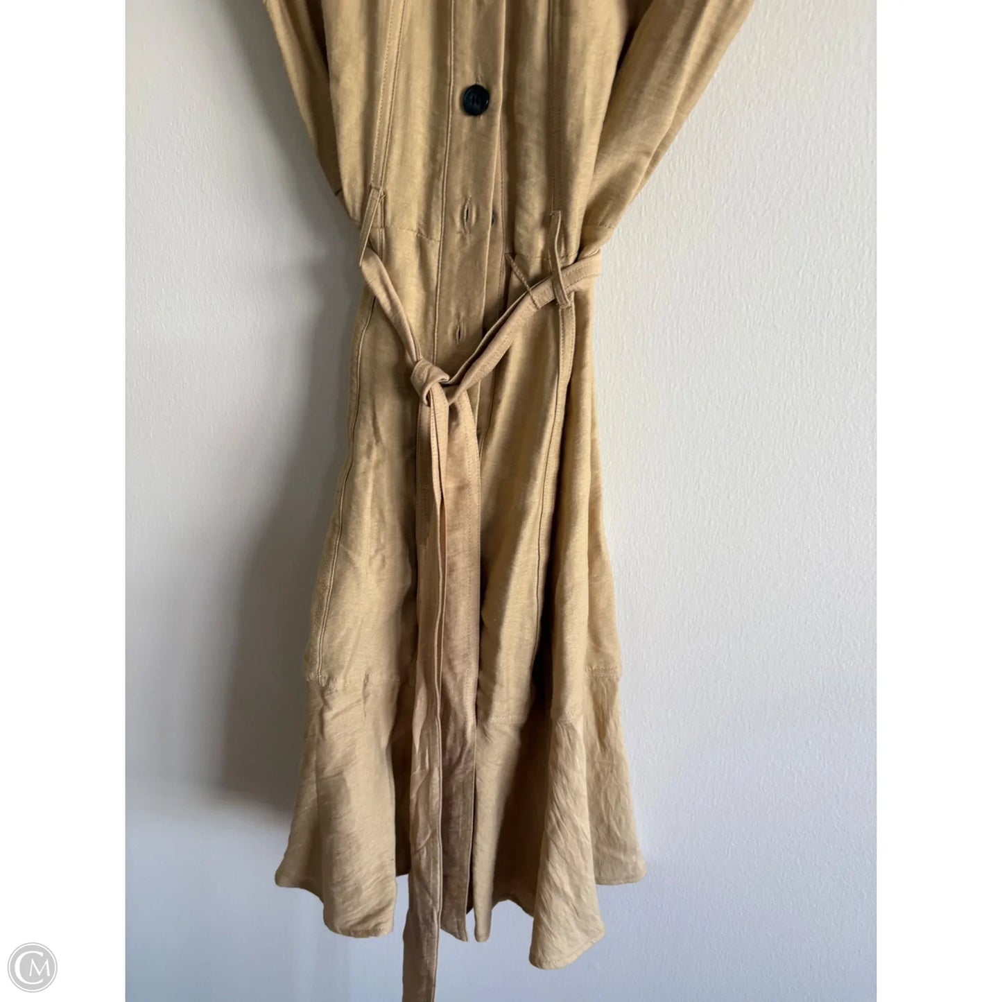 Dress Casual Midi By En Focus In Tan, Size: 8