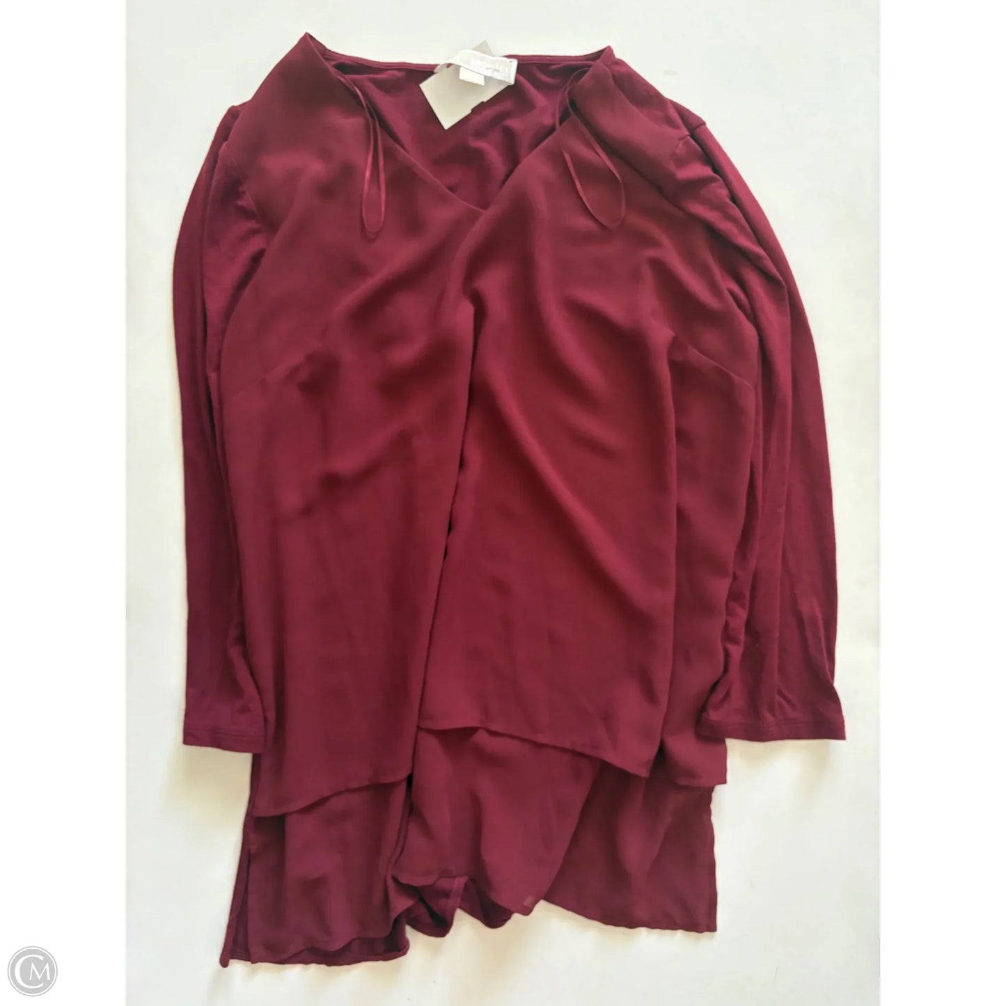 Blouse Designer By Michael Kors In Red, Size: L