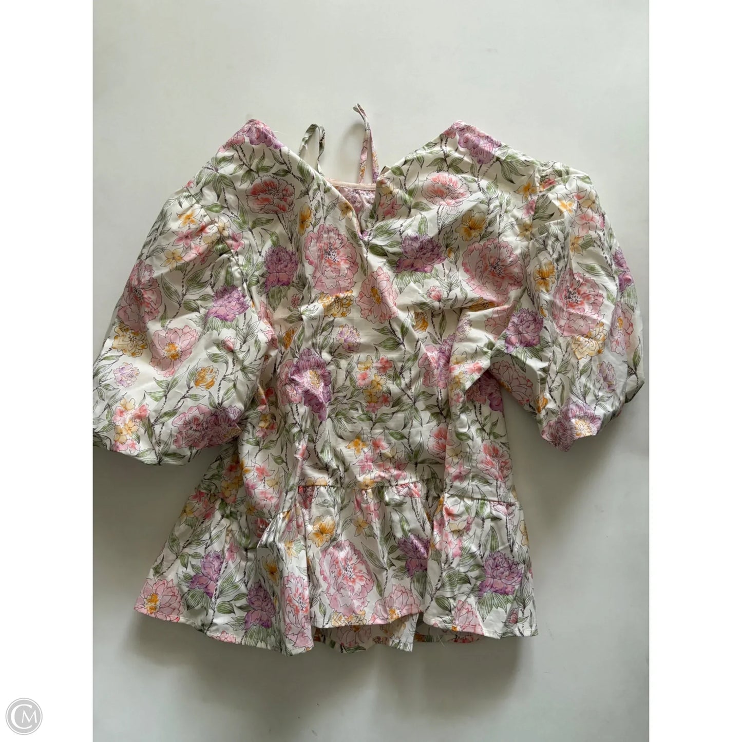 Top Short Sleeve By Melloday In Floral Print, Size: S