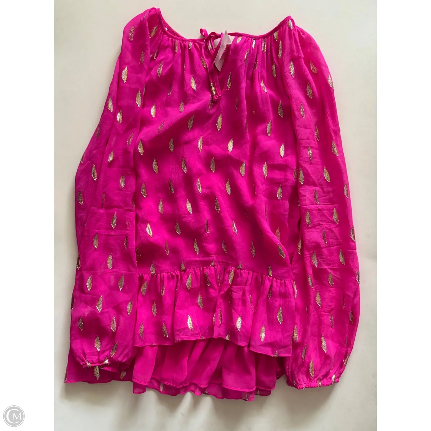 Blouse Designer By Lilly Pulitzer In Pink, Size: L