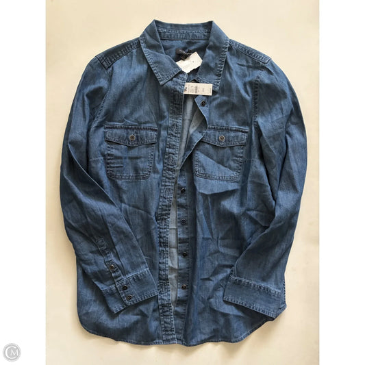 Top Long Sleeve By Talbots In Blue, Size: Mp