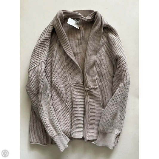 Sweater Cardigan By American Eagle In Taupe, Size: L