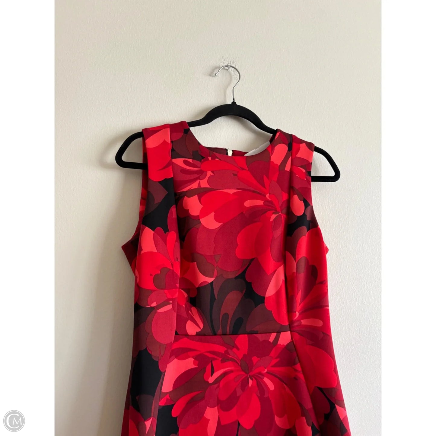 Dress Work By Calvin Klein In Floral Print, Size: 10