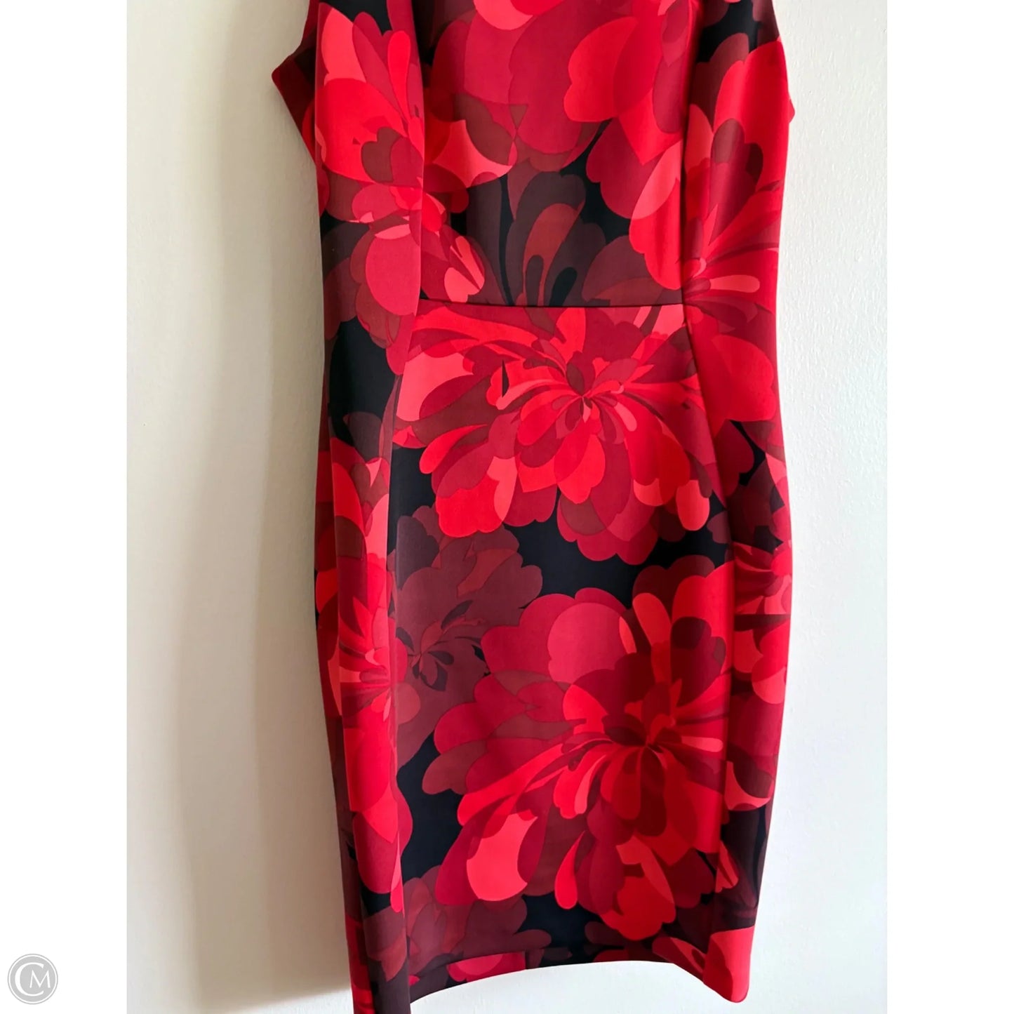 Dress Work By Calvin Klein In Floral Print, Size: 10