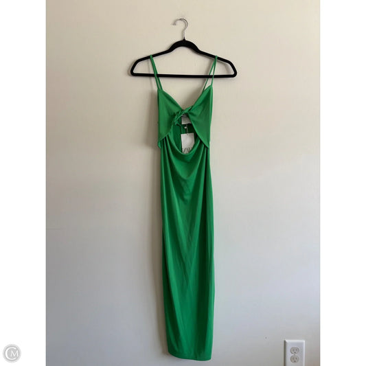 Dress Party Long By Zara In Green, Size: M