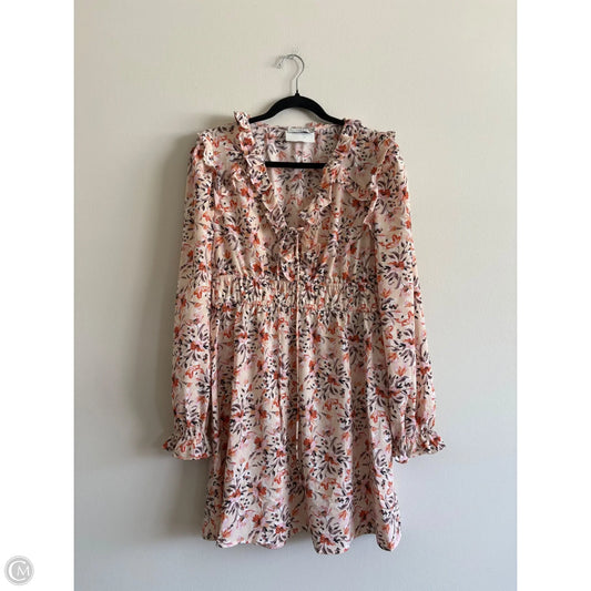 Dress Casual Midi By Lush In Floral Print, Size: L