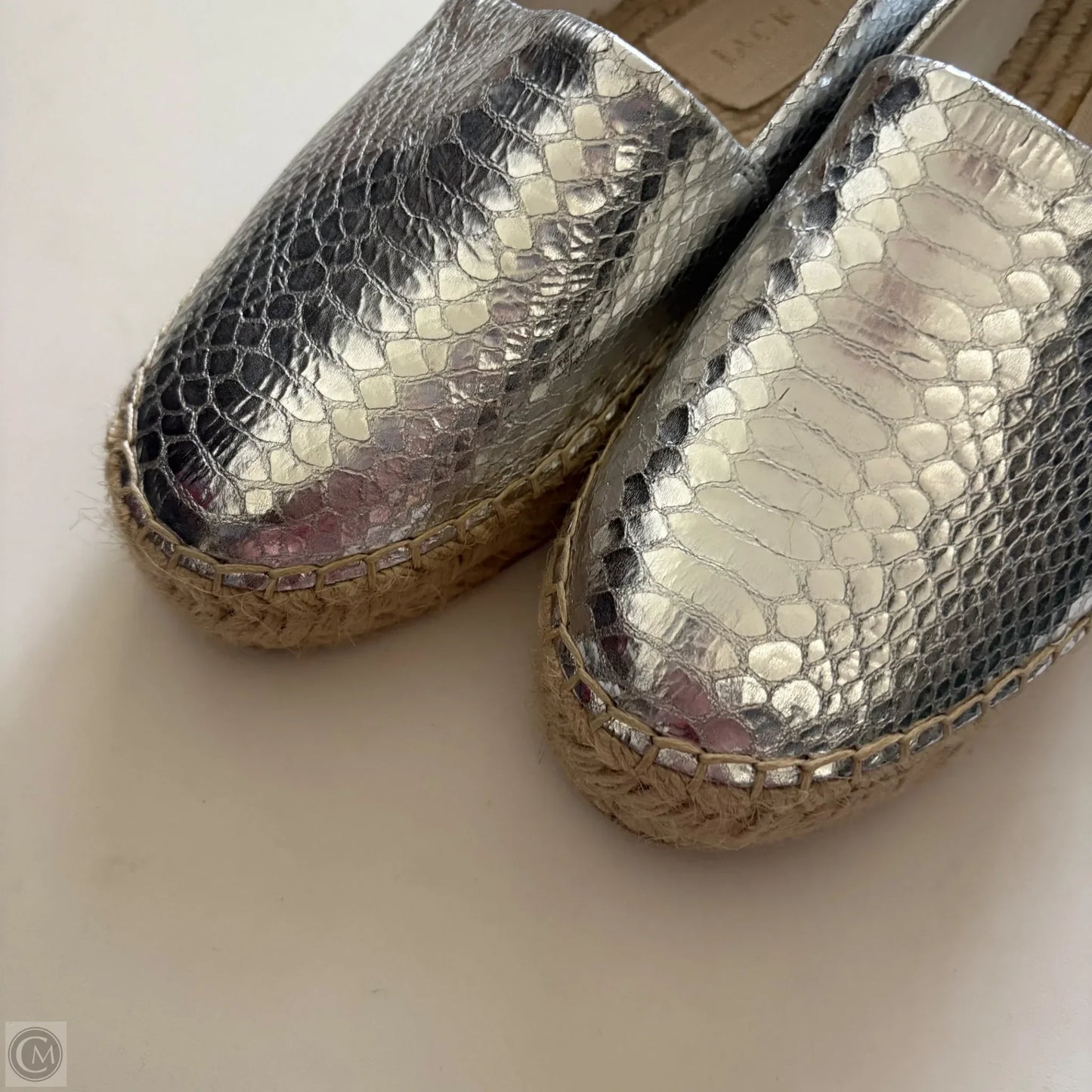 Shoes Heels Wedge By Jack Rogers In Silver, Size: 8.5