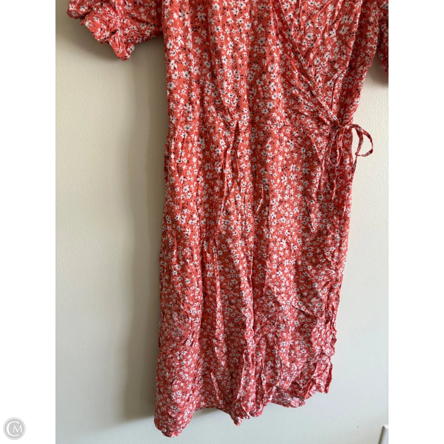 Dress Casual Midi By Time And Tru In Orange, Size: L