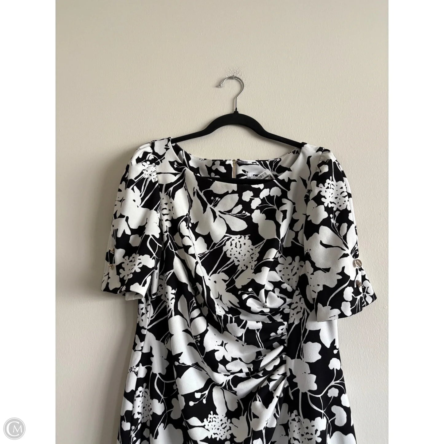Dress Work By Dkny In Black & White, Size: 14