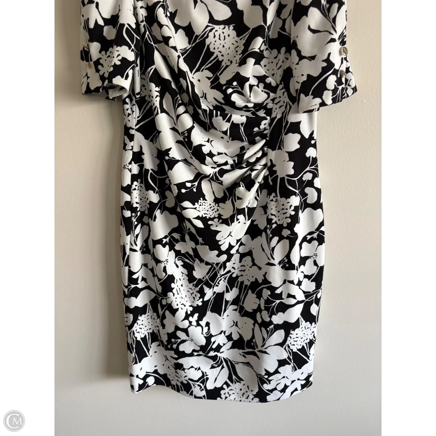 Dress Work By Dkny In Black & White, Size: 14