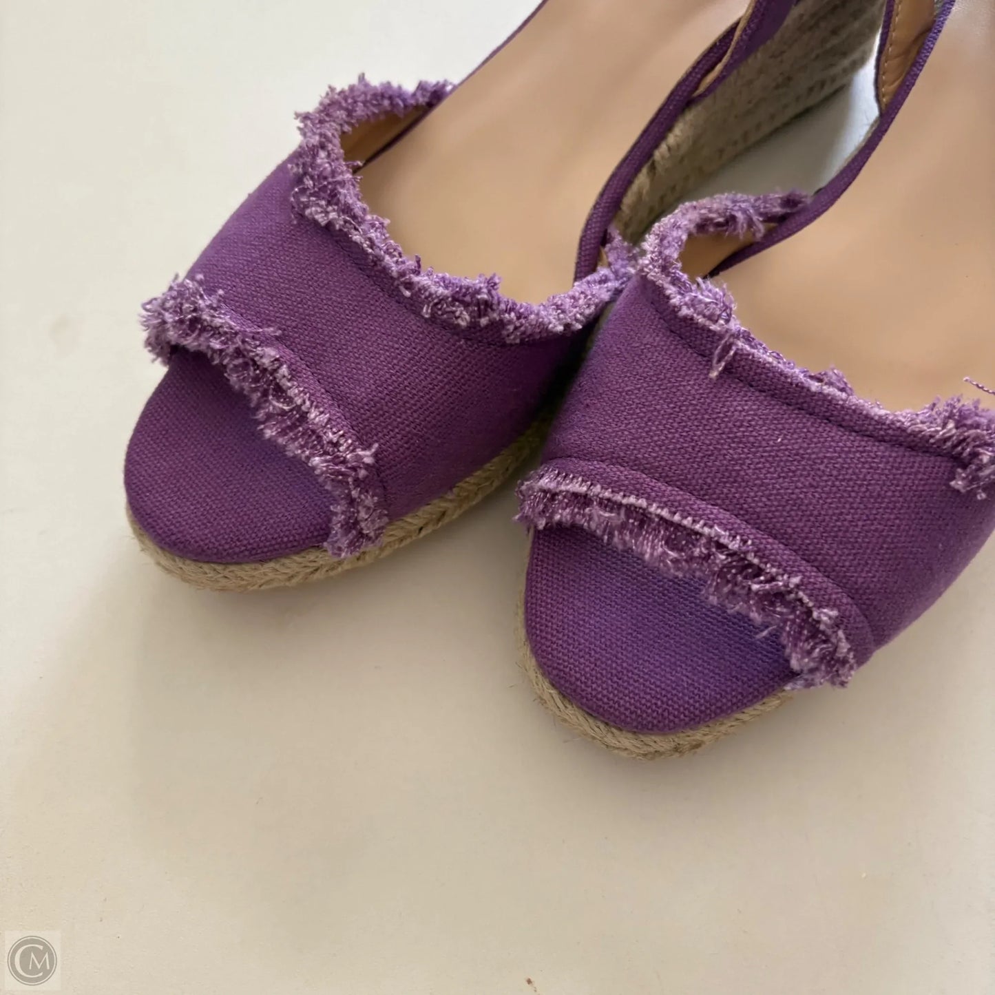 Sandals Heels Wedge By miss left In Purple, Size: 10