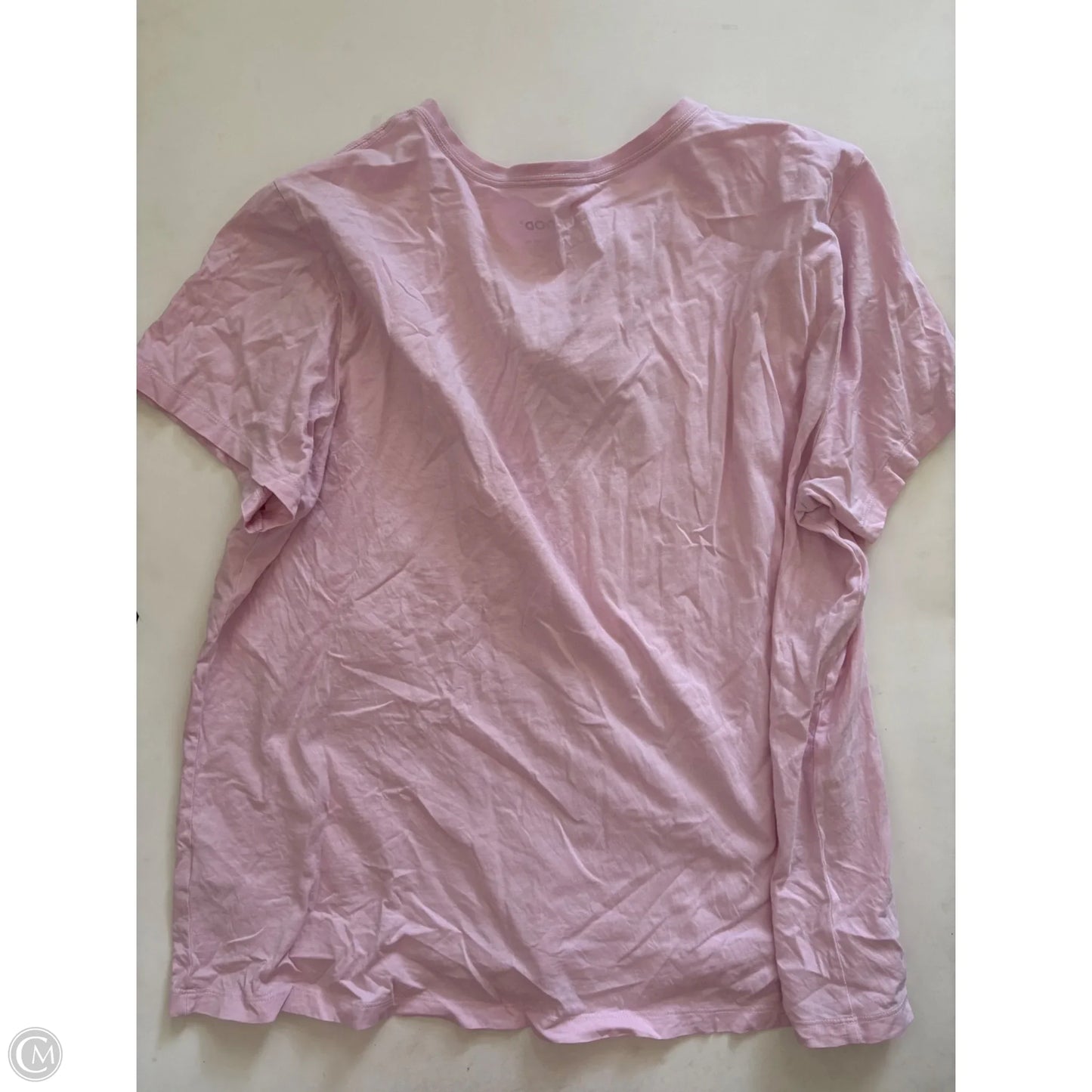 Top Short Sleeve By Life Is Good In Pink, Size: 2x