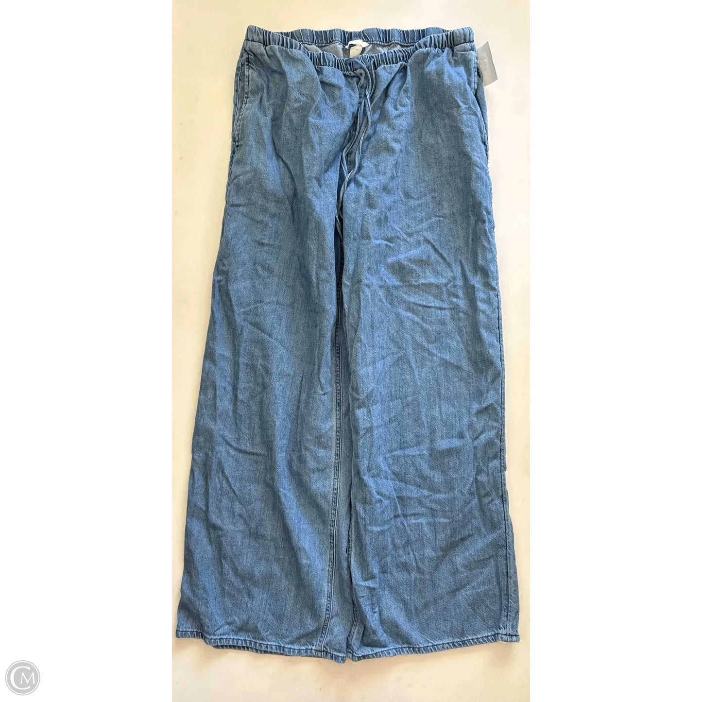 Jeans Wide Leg By H&m In Blue, Size: L