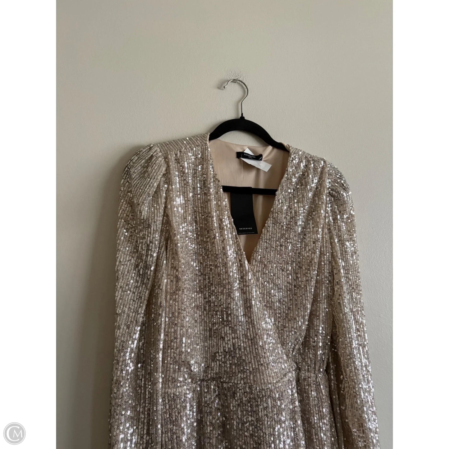 Dress Party Midi By Reserved In Silver, Size: L