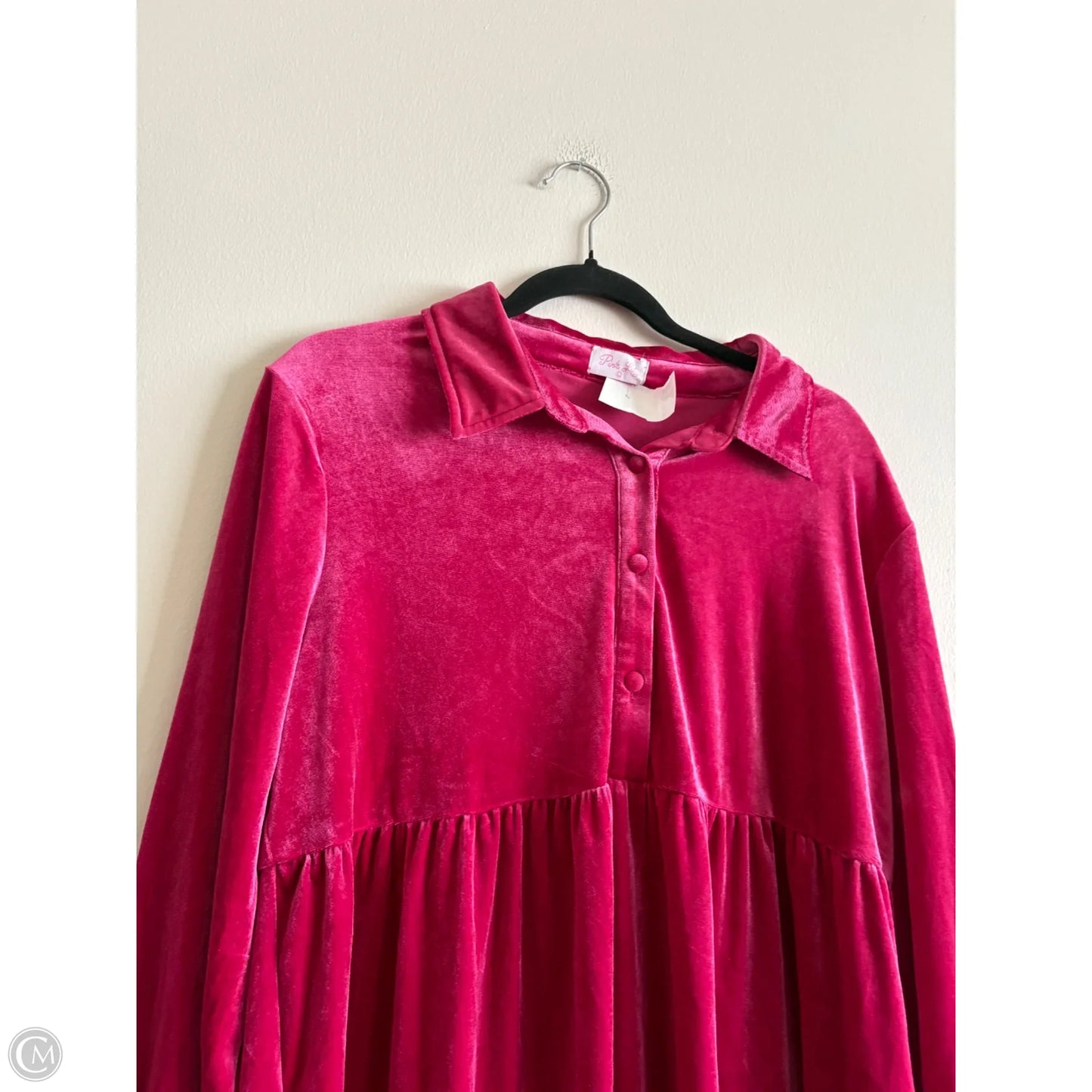 Dress Casual Midi By Pink Lily In Pink, Size: L