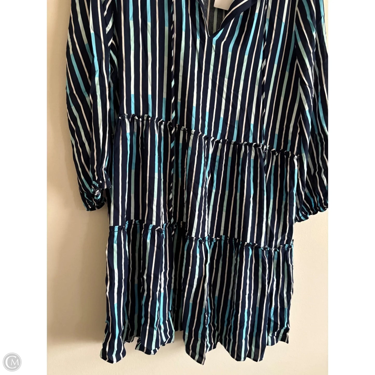 Dress Casual Midi By Dannyandnicole In Striped Pattern, Size: Xl
