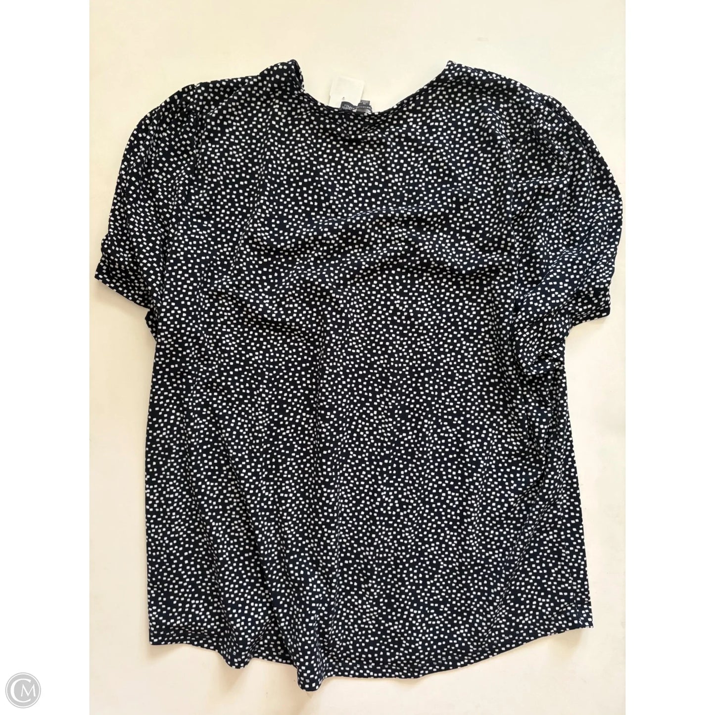 Blouse Short Sleeve By Adrianna Papell In Navy, Size: Xl