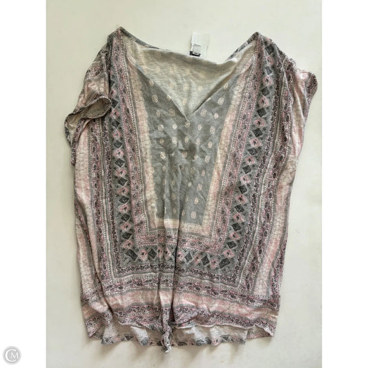 Top Short Sleeve By Lucky Brand In Pink, Size: Xl