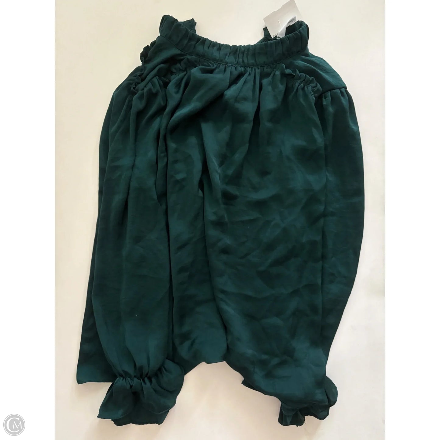Blouse Long Sleeve By Glam In Green, Size: S