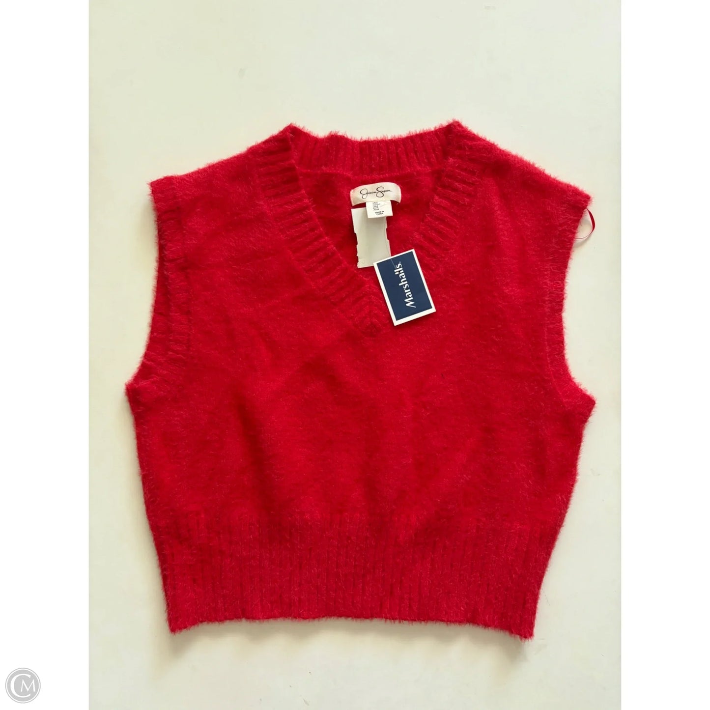 Vest Faux Fur & Sherpa By Jessica Simpson In Red, Size: S