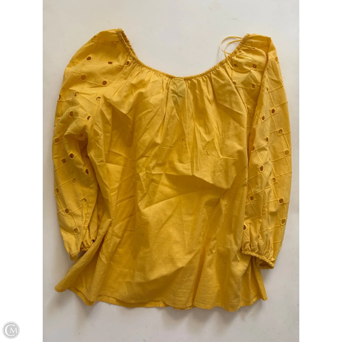 Top Short Sleeve By A New Day In Yellow, Size: M