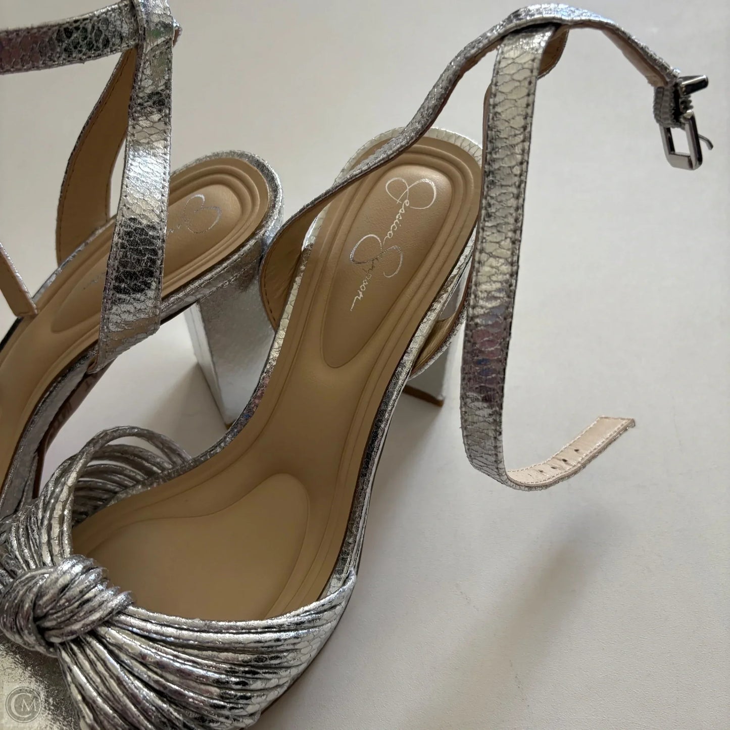 Shoes Heels Block By Jessica Simpson In Silver, Size: 8.5