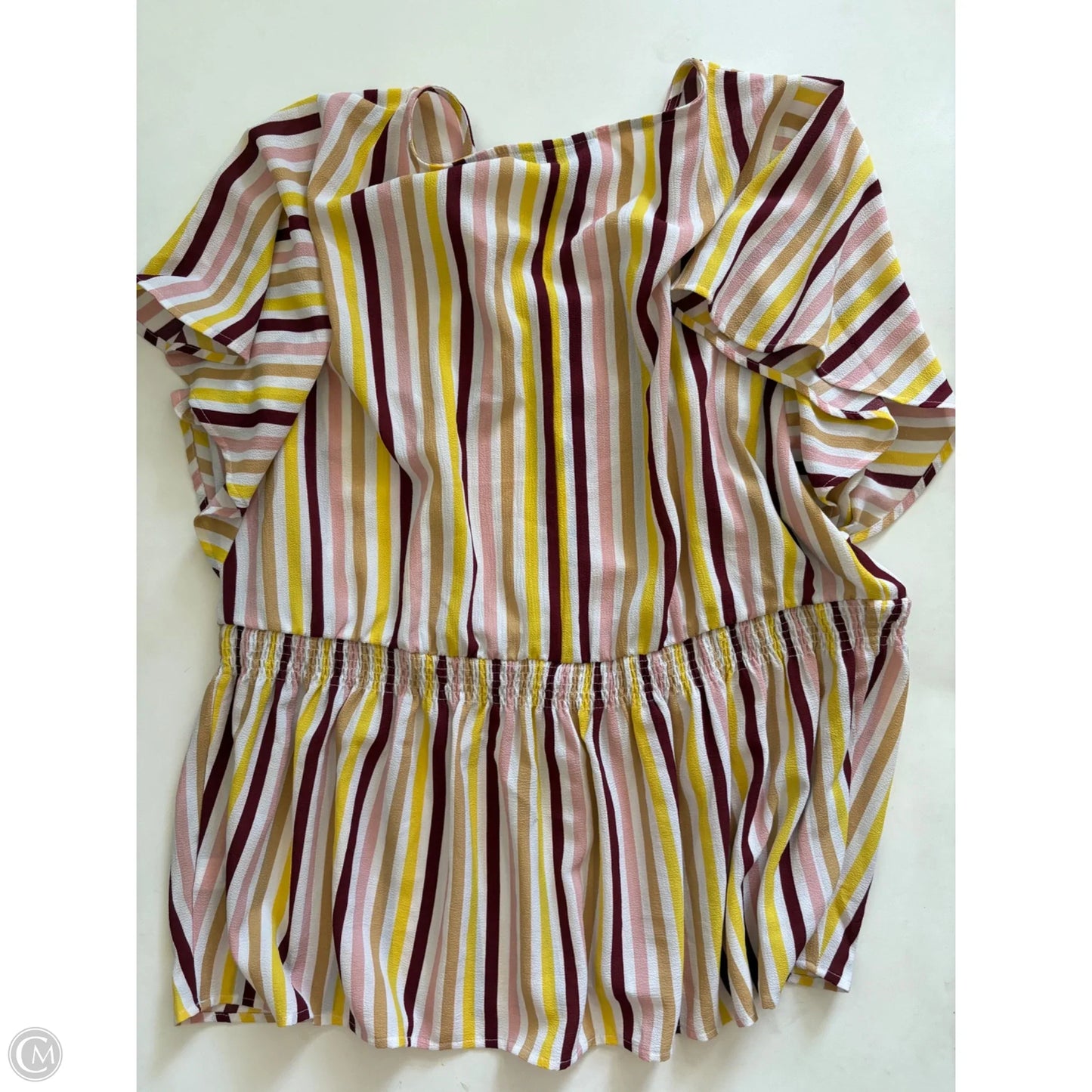 Top Short Sleeve By Lane Bryant In Striped Pattern, Size: 18