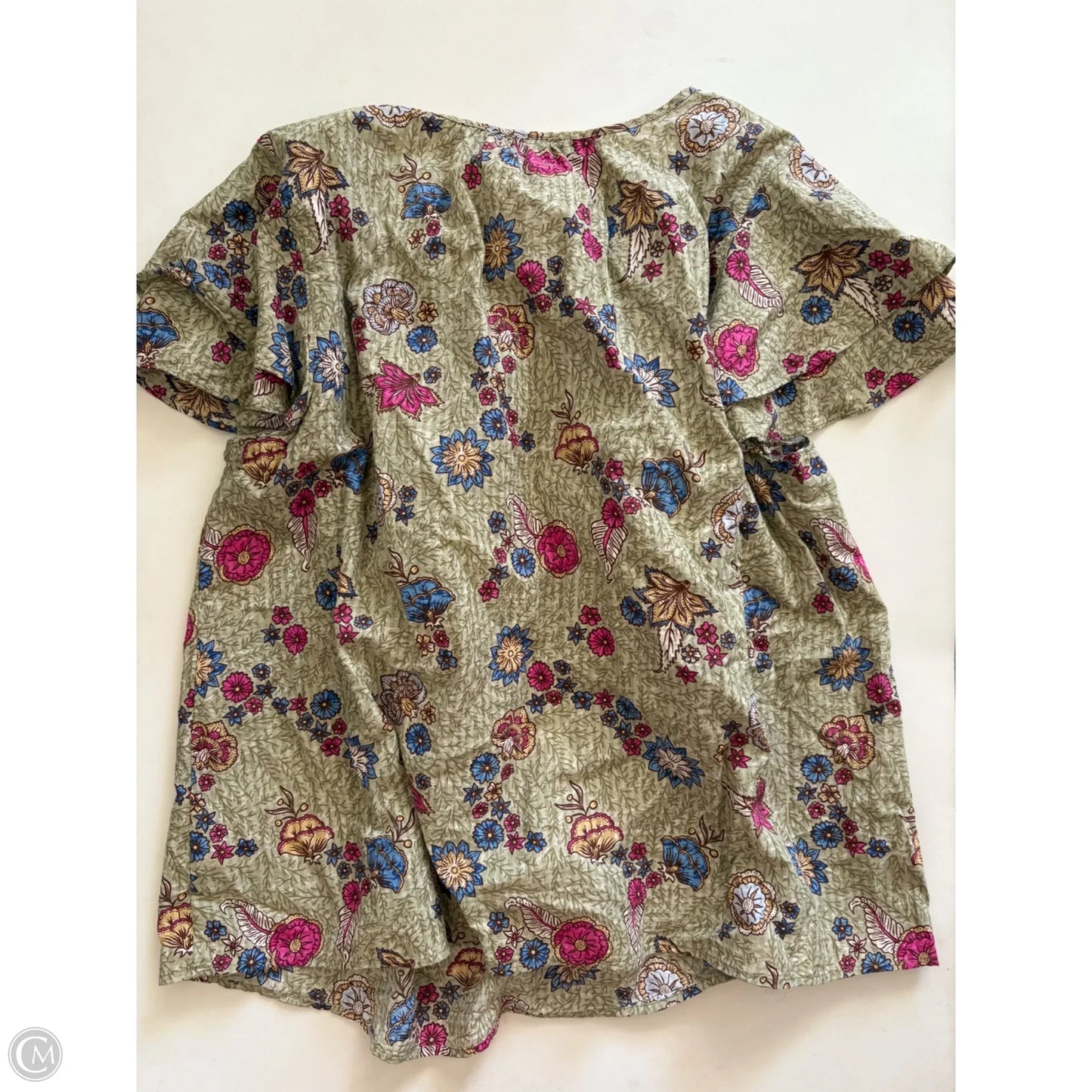 Top Short Sleeve By Lane Bryant In Green, Size: 20