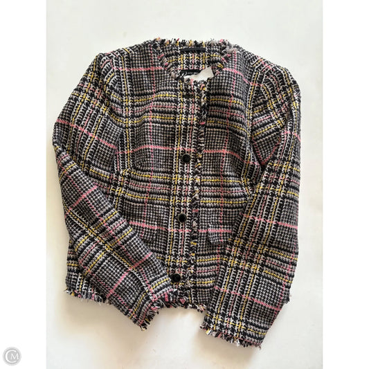 Blazer Designer By Kate Spade In Plaid Pattern, Size: 0