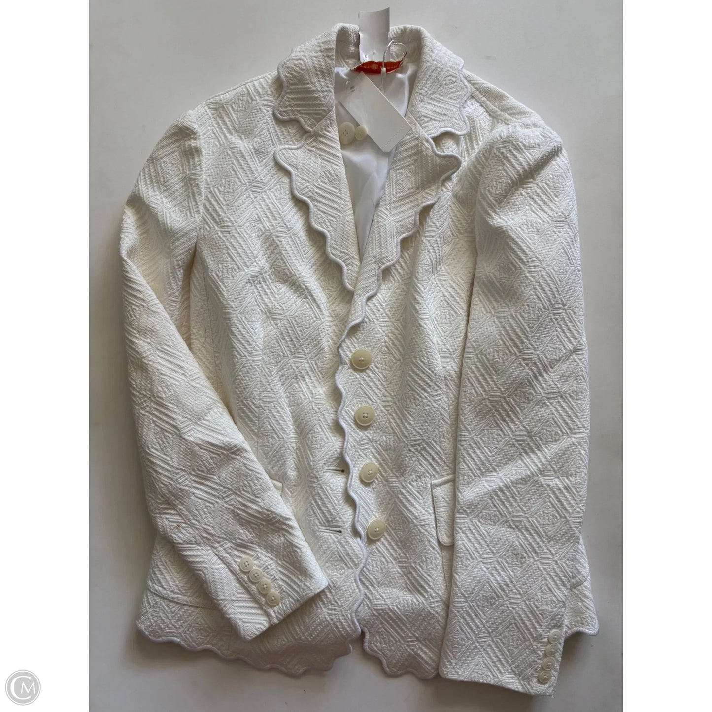 Blazer Designer By Tory Burch In White, Size: 4