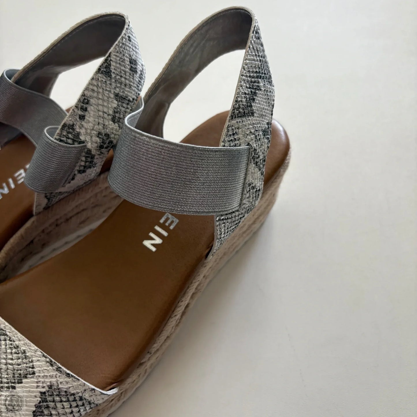 Sandals Heels Block By Anne Klein In Silver, Size: 8.5