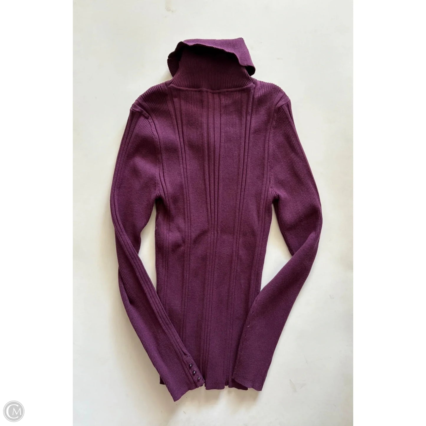 Top Long Sleeve By White House Black Market In Purple, Size: M