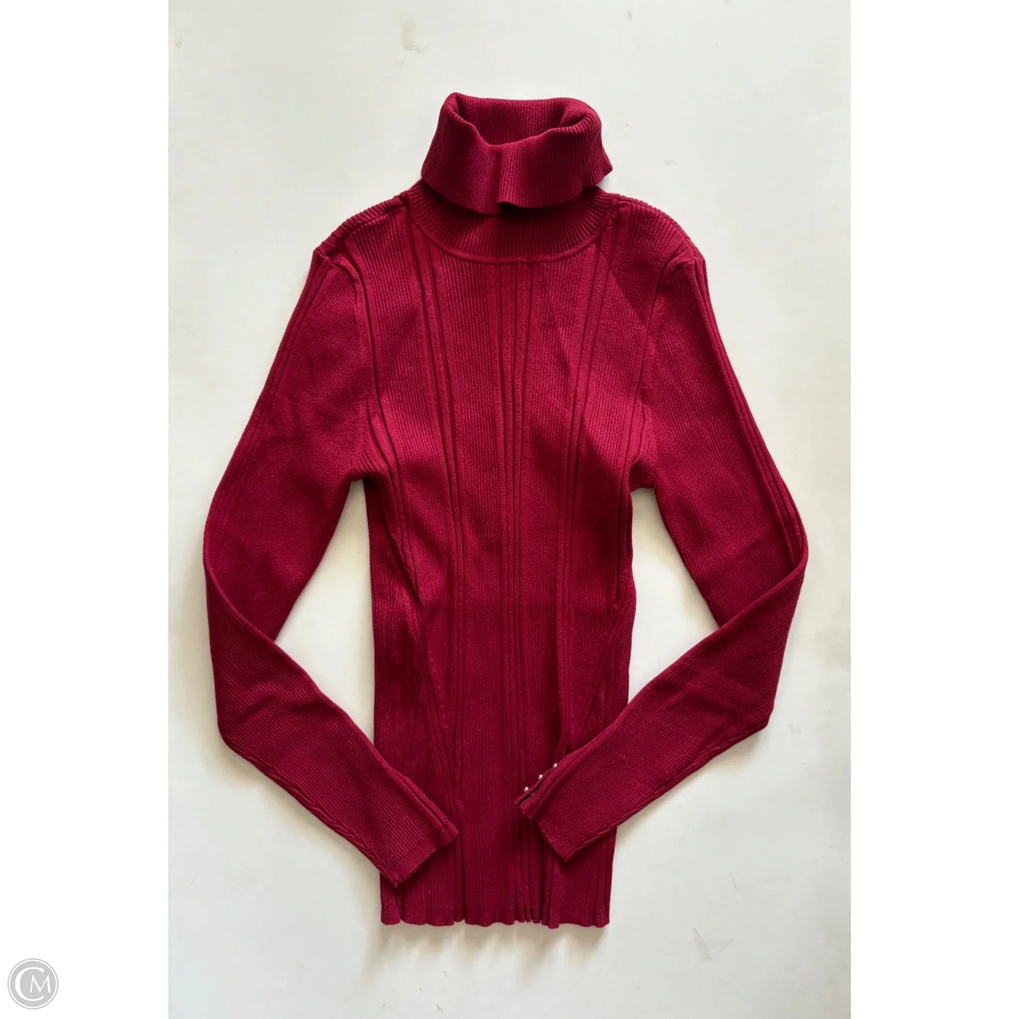 Top Long Sleeve By White House Black Market In Red, Size: M
