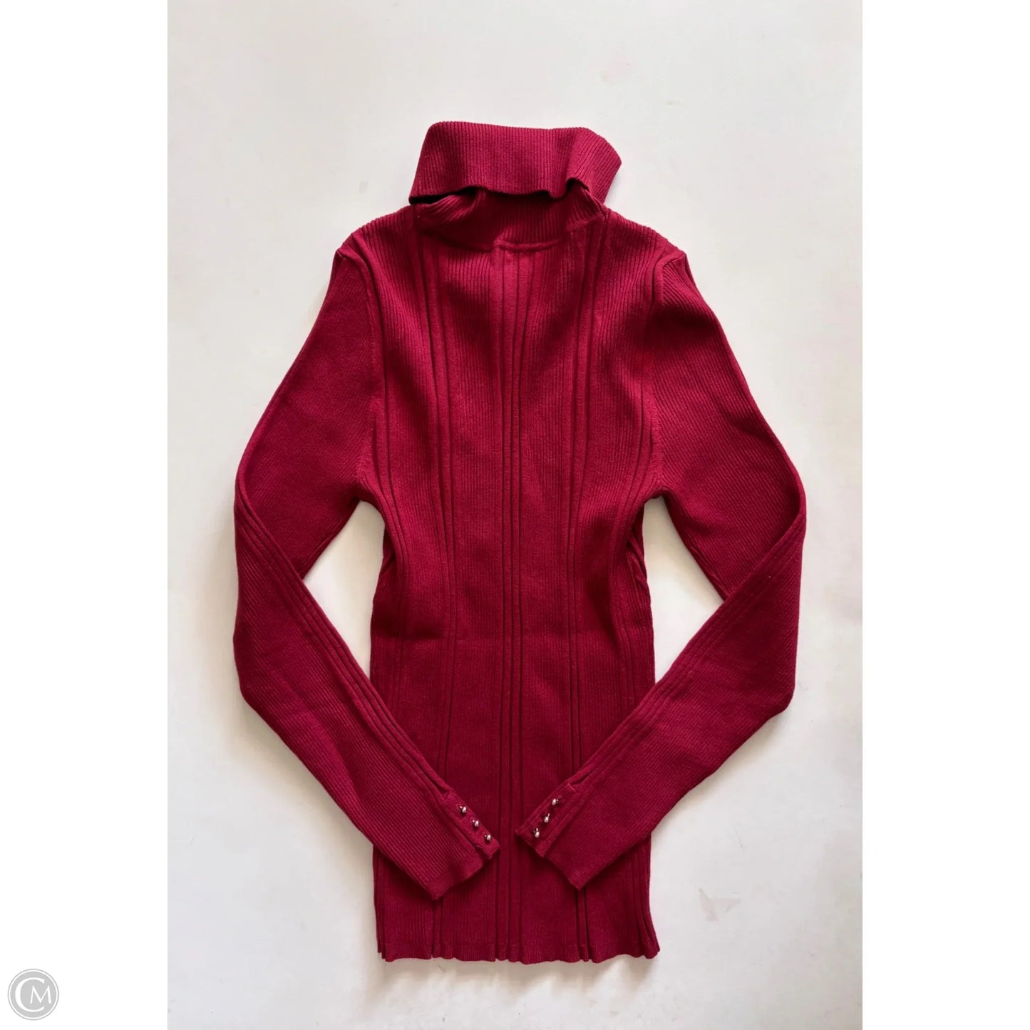Top Long Sleeve By White House Black Market In Red, Size: M