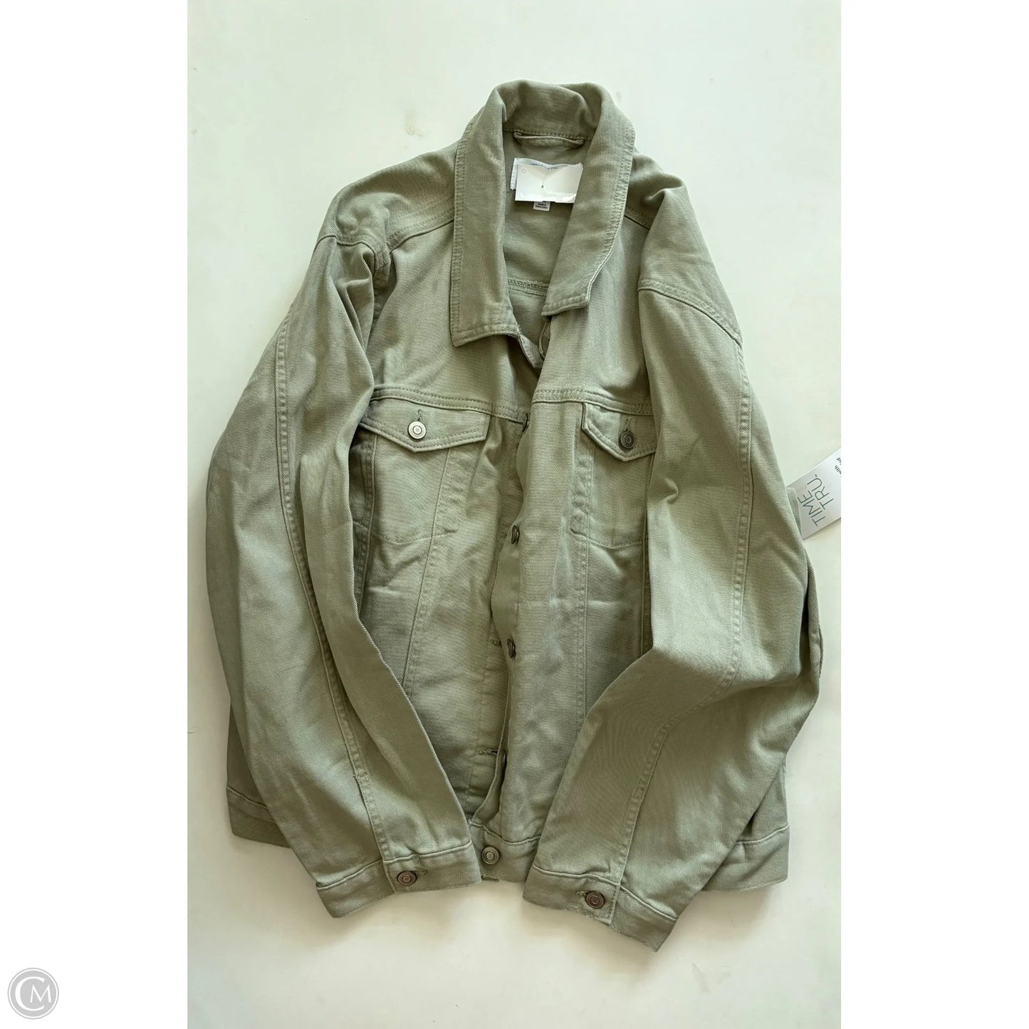 Jacket Denim By Time And Tru In Green, Size: 3x