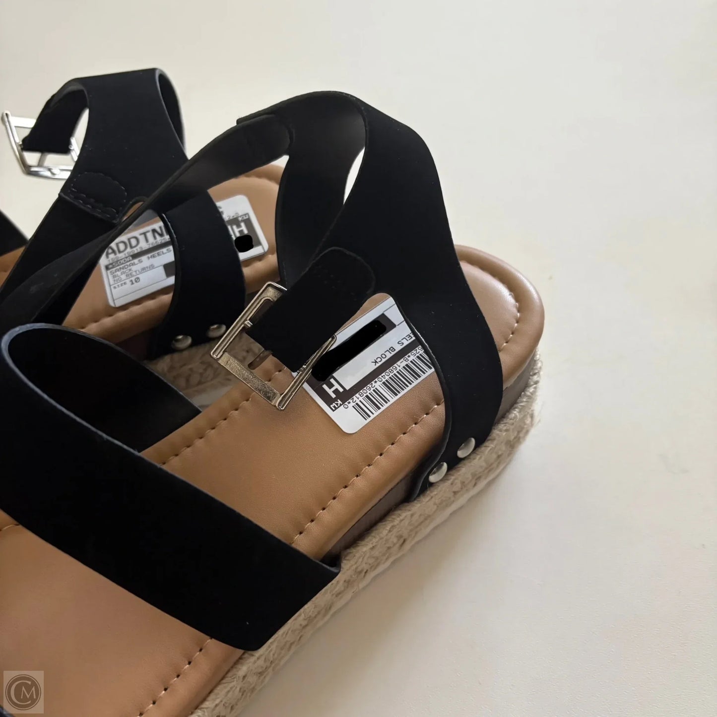 Sandals Heels Block By Soda In Black, Size: 10