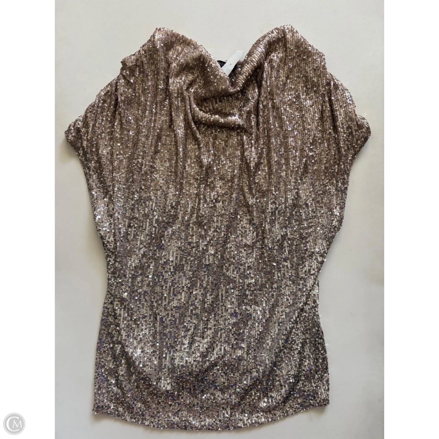 Top Short Sleeve By Cable And Gauge In Gold, Size: L