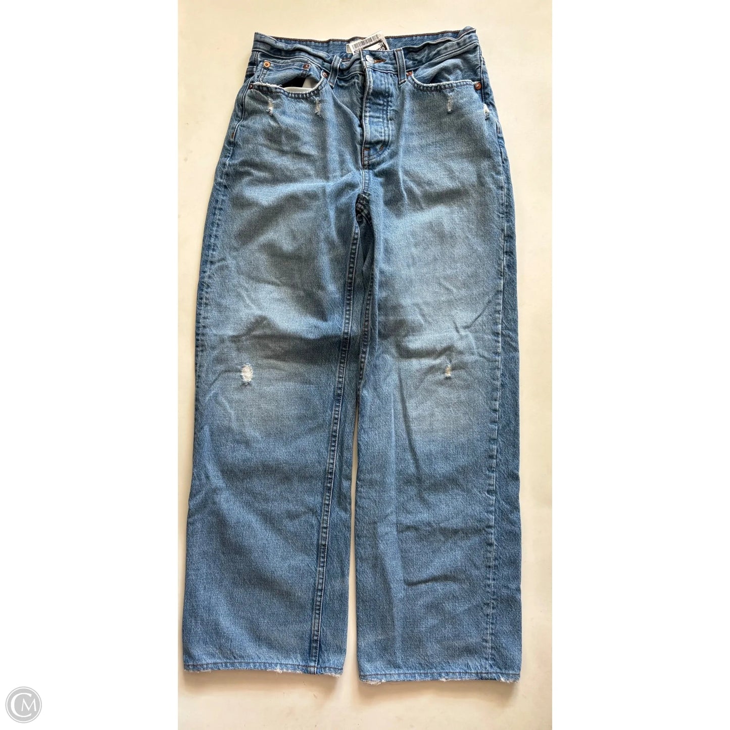 Jeans Wide Leg By Madewell In Blue, Size: 0