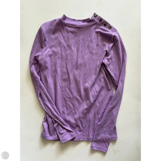 Top Long Sleeve By Ann Taylor In Purple, Size: S