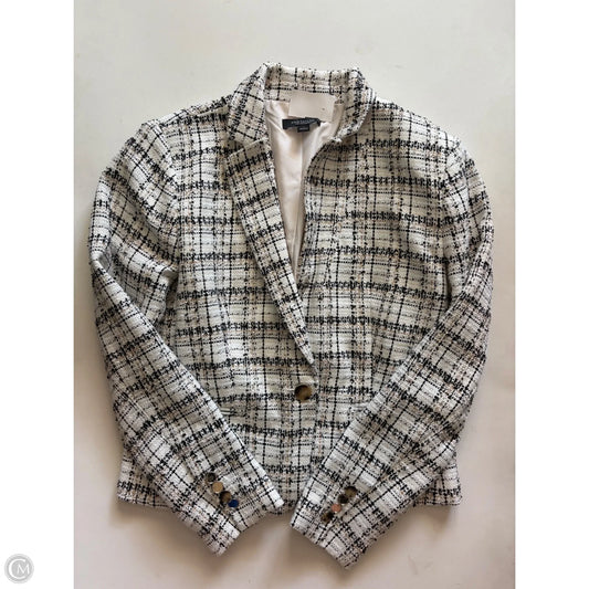 Blazer By Ann Taylor In Plaid Pattern, Size: 4