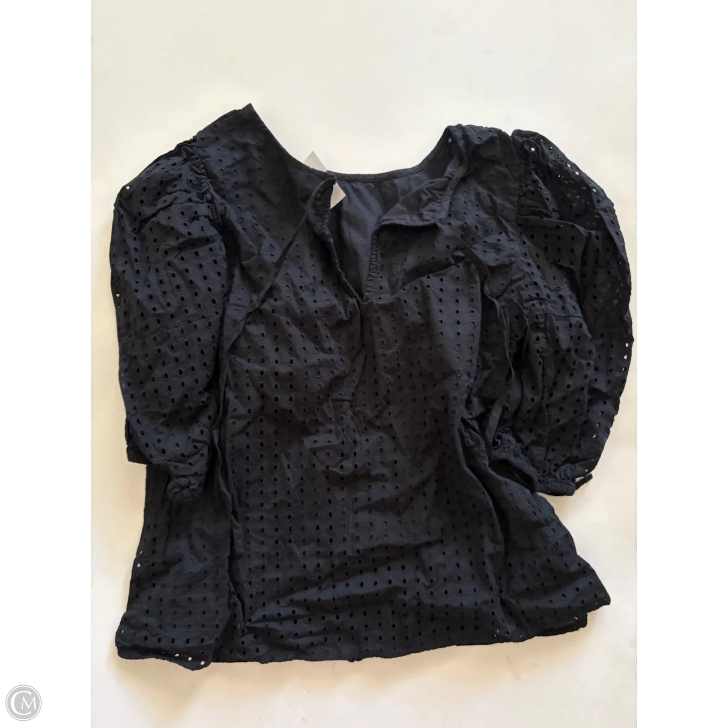 Top Short Sleeve By A New Day In Black, Size: L