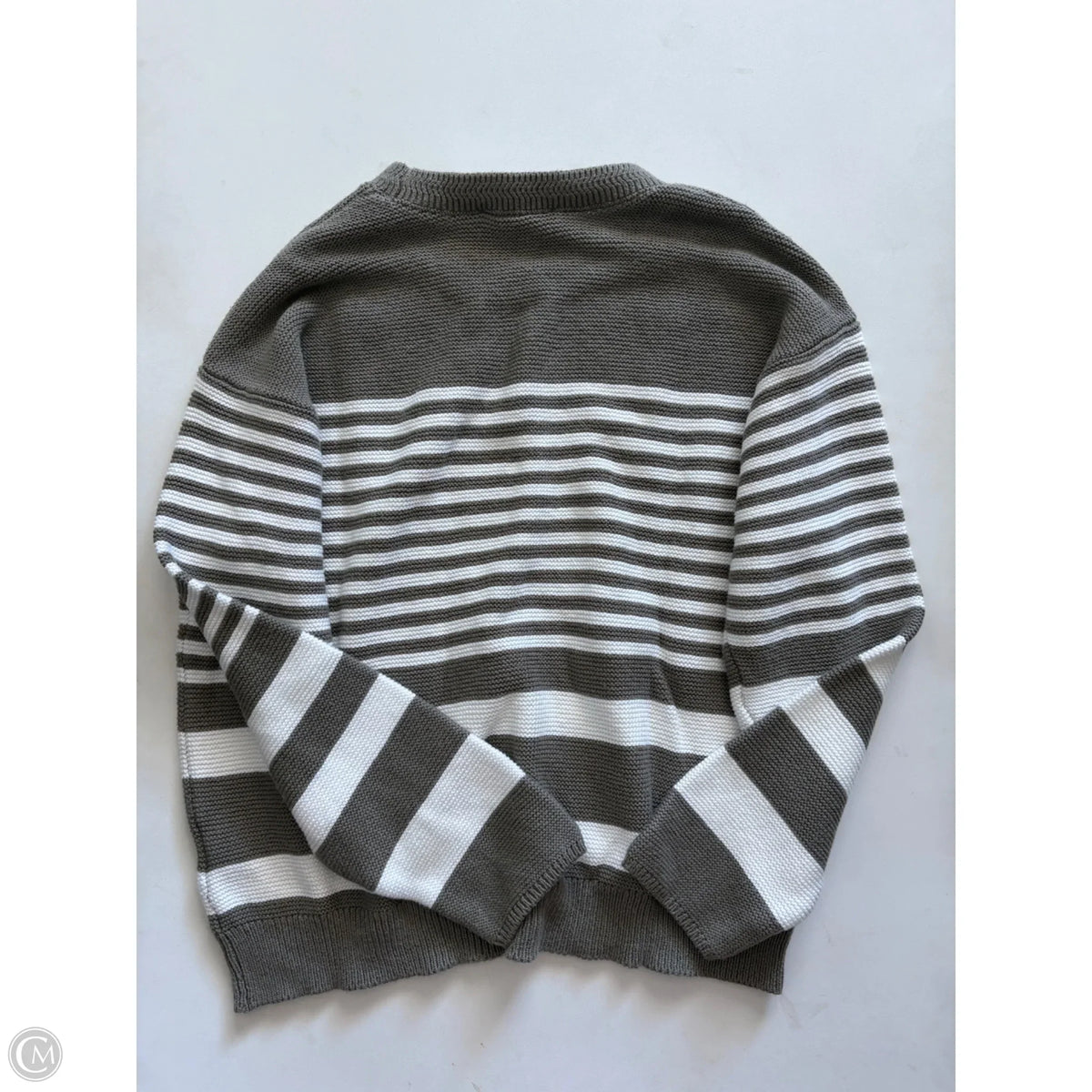 Sweater By Gloria Vanderbilt In Striped Pattern, Size: L
