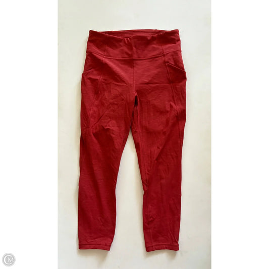 Athletic Leggings By Lululemon In Orange, Size: 6