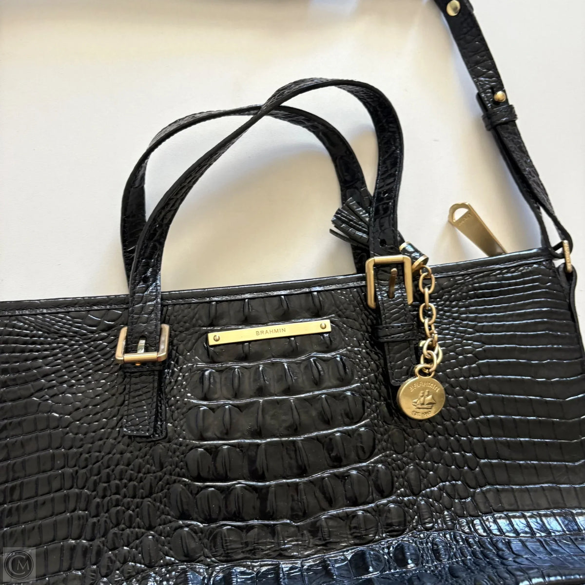 Handbag Designer By Brahmin, Size: Medium