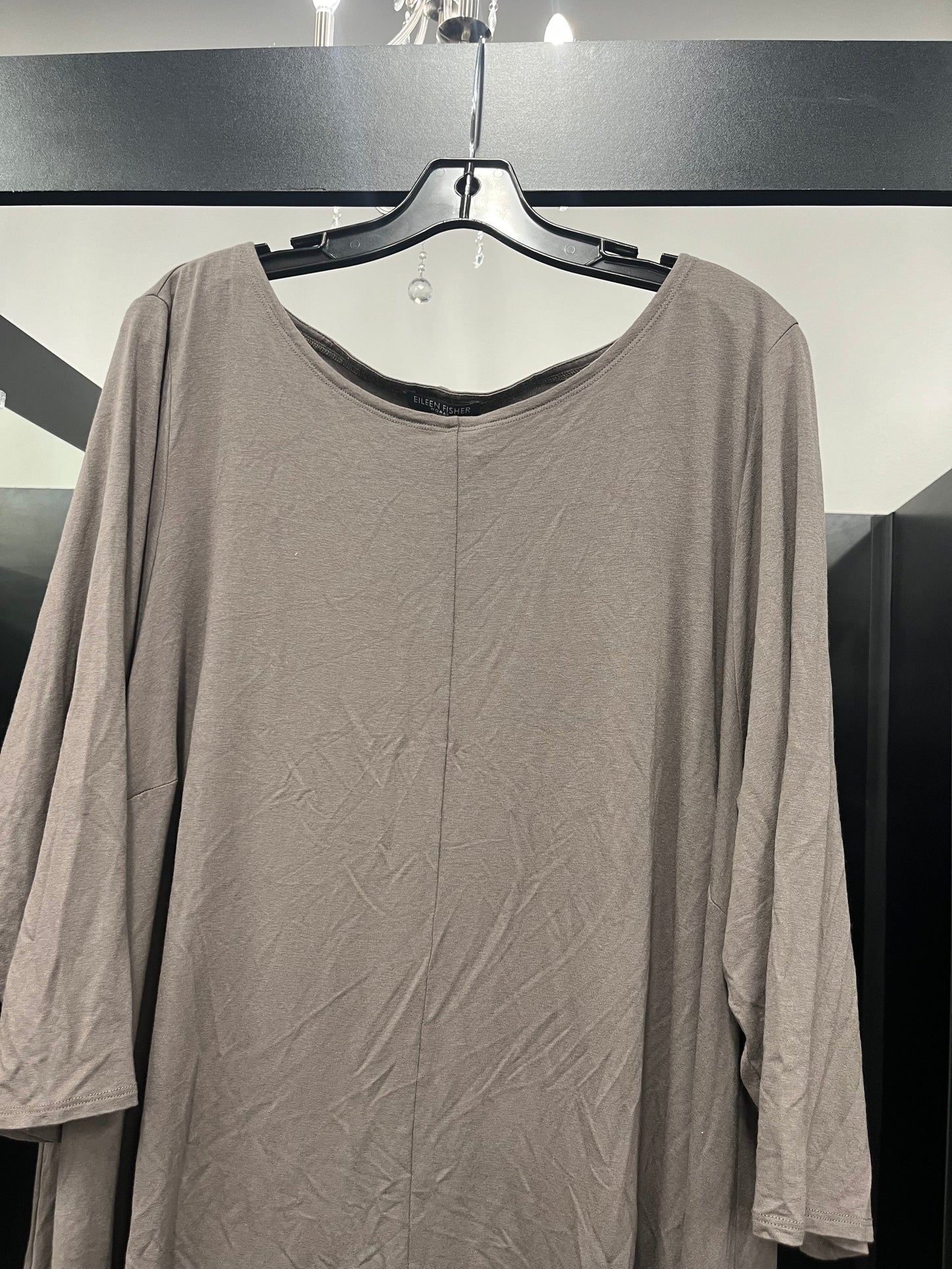 Grey Blouse Long Sleeve Eileen Fisher, Size 3x